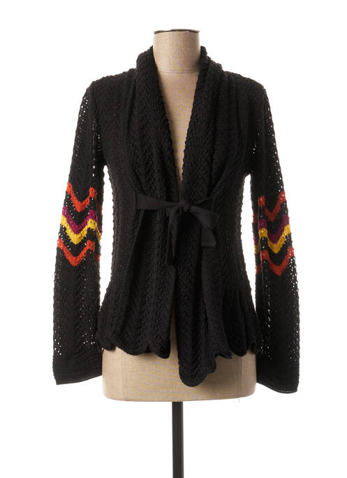 Gilet manches longues noir LO! LES FILLES pour femme