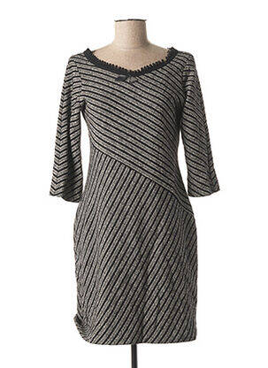 Robe courte manches 3/4 manches 3/4 noir LO! LES FILLES femme
