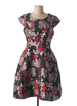 Robe mi-longue noir YUMI pour femme