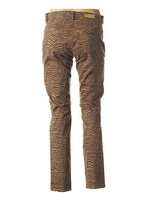Pantalon 7/8 stretch taille normale marron HAPPY femme