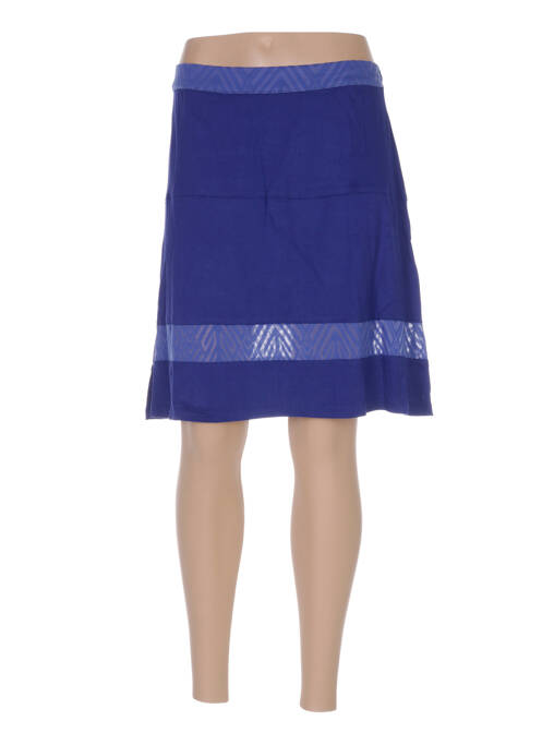 Jupe mi-longue bleu BAMBOO'S pour femme