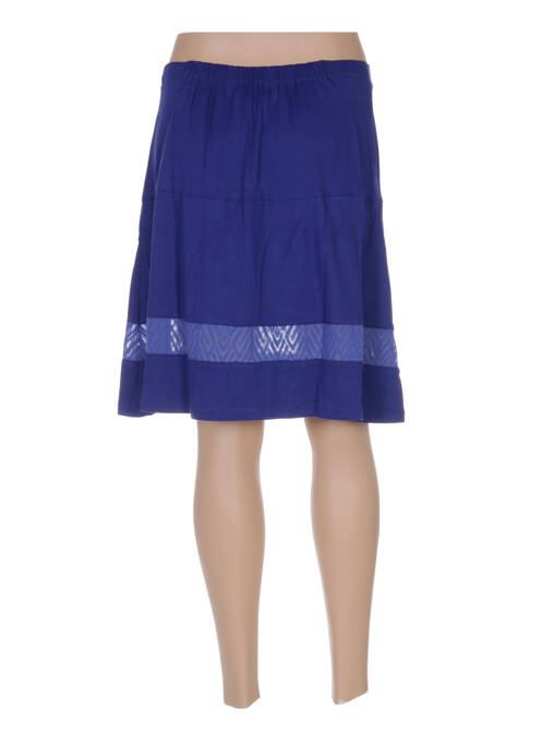 Jupe mi-longue bleu BAMBOO'S pour femme