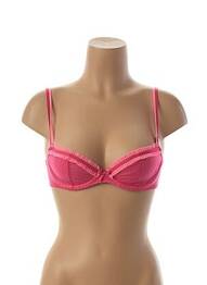 Soutien-gorge effet matière satinée haut soutien-gorge balconnet rose DARJEELING femme