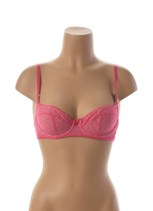 Soutien-gorge effet matière satinée haut soutien-gorge balconnet rose DARJEELING femme