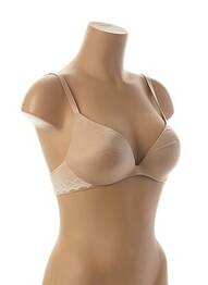 Soutien-gorge effet matière satinée haut soutien-gorge moulé beige DARJEELING femme