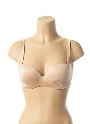 Soutien-gorge effet matière satinée haut soutien-gorge moulé chair DARJEELING femme