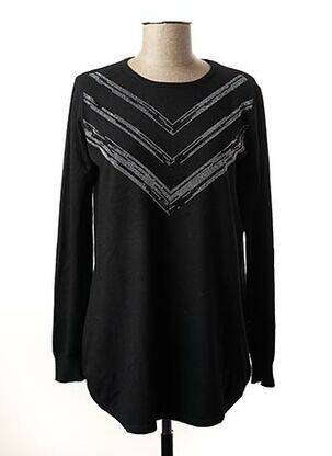 Pull tunique noir PASSIONI pour femme