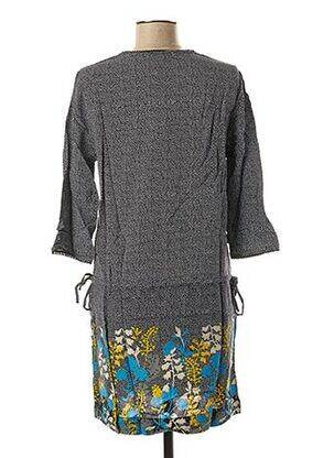 Robe courte manches 3/4 manches 3/4 noir LITTLE CAPTAIN femme