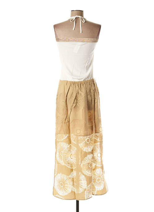 Robe mi-longue beige TREND pour femme