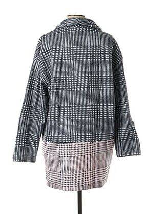 Manteau long fermeture pressionnée sans capuche gris MISS CAPTAIN femme