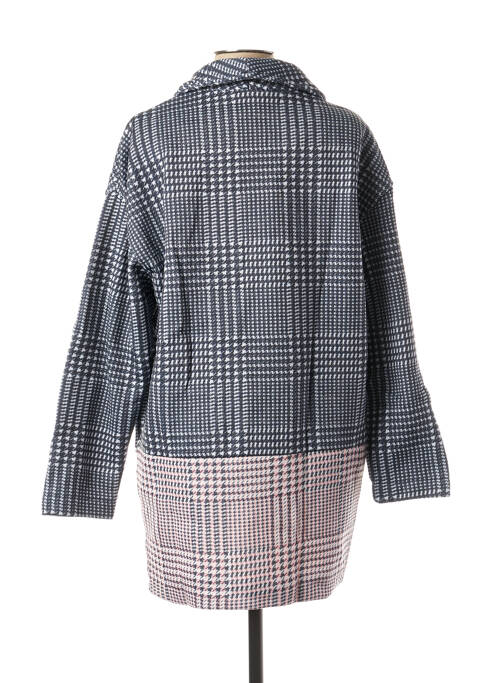 Manteau long fermeture pressionnée sans capuche gris MISS CAPTAIN femme