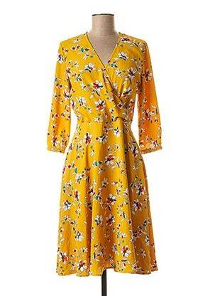 Robe mi-longue jaune MAISON 123 pour femme
