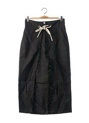 Pantacourt taille haute taille haute noir AKANZO MICHELE femme