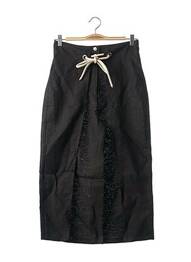Pantacourt taille haute noir AKANZO MICHELE femme