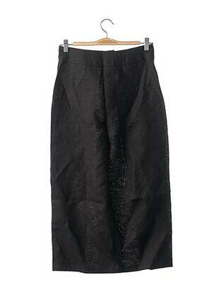 Pantacourt taille haute taille haute noir AKANZO MICHELE femme