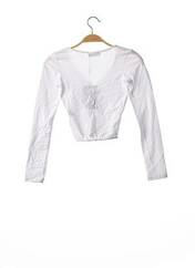 T-shirt blanc PRETTY LITTLE THING pour femme seconde vue