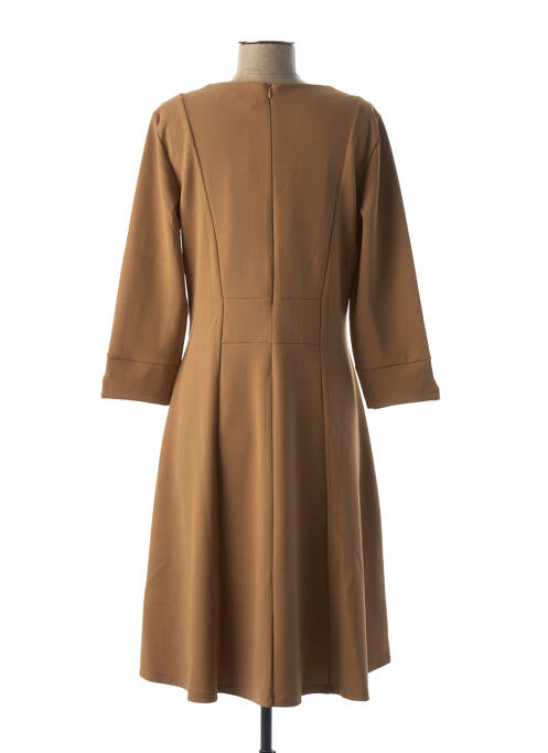 Robe mi-longue marron LA FEE MARABOUTEE femme