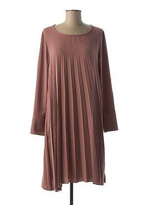 Robe mi-longue manches longues manches longues violet LA FEE MARABOUTEE femme