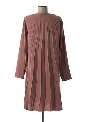 Robe mi-longue manches longues manches longues violet LA FEE MARABOUTEE femme