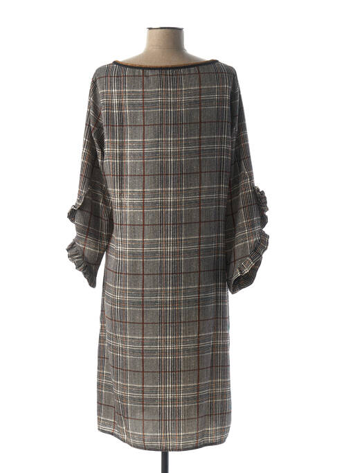 Robe mi-longue gris LA FEE MARABOUTEE pour femme