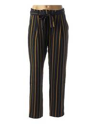 Pantalon large fermeture zippée sous rabat avec crochet taille normale bleu LA FEE MARABOUTEE femme