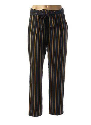 Pantalon large fermeture zippée sous rabat avec crochet taille normale bleu LA FEE MARABOUTEE femme