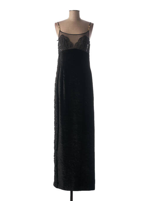 Robe mi-longue noir JIKI pour femme