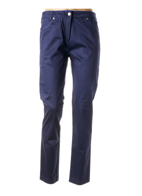 Pantalon slim bleu TRICOT CHIC pour femme