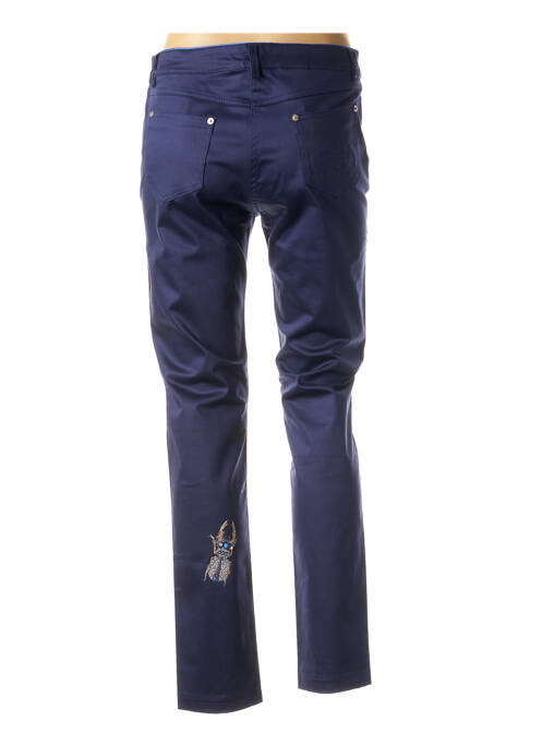Pantalon slim bleu TRICOT CHIC pour femme