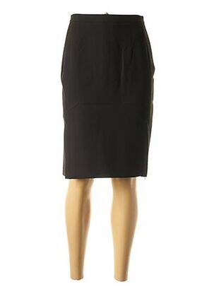 Jupe mi-longue stretch noir TRICOT CHIC femme