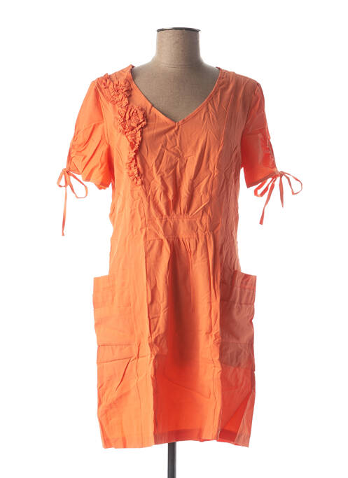 Tunique manches courtes orange GLAMZ pour femme