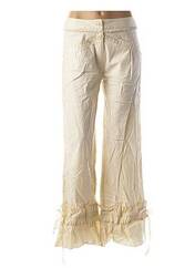 Pantalon slim beige 7 SINS pour femme seconde vue