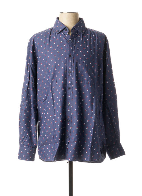 Chemise manches longues bleu MARVELIS pour homme