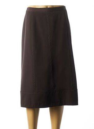 Jupe mi-longue coupe droite marron FRANCOISE F femme