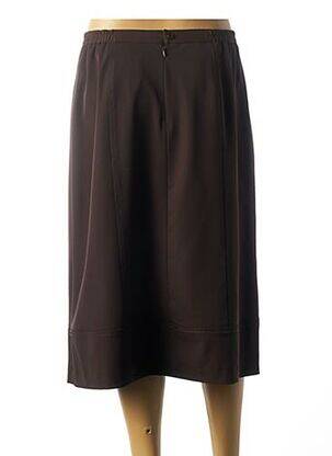 Jupe mi-longue coupe droite marron FRANCOISE F femme