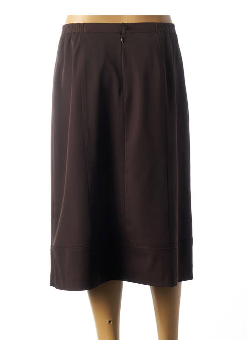 Jupe mi-longue coupe droite marron FRANCOISE F femme