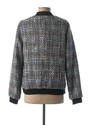 Veste casual col rond bleu FRANCE RIVOIRE femme