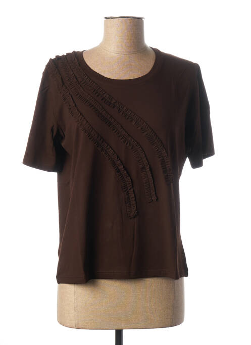 T-shirt marron FRANCE RIVOIRE pour femme