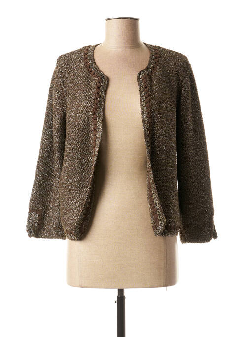 Gilet manches longues marron MAISON 123 pour femme