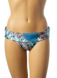 Bas de maillot de bain imprimé fantaisie culotte bleu 100% BRASIL femme