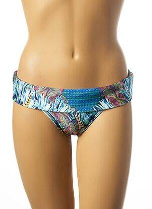 Bas de maillot de bain imprimé fantaisie culotte bleu 100% BRASIL femme