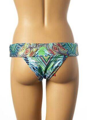 Bas de maillot de bain imprimé fantaisie culotte bleu 100% BRASIL femme