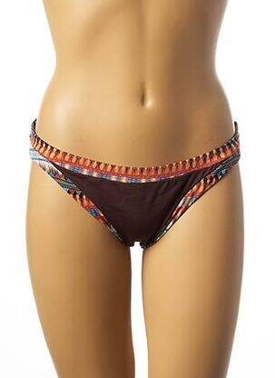 Bas de maillot de bain imprimé fantaisie culotte marron LES P'TITES BOMBES femme