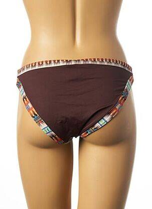 Bas de maillot de bain imprimé fantaisie culotte marron LES P'TITES BOMBES femme