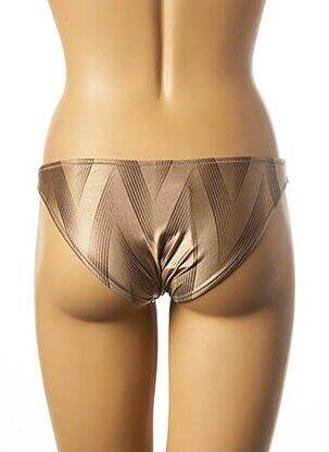 Bas de maillot de bain effet matière satinée culotte beige JOLIDON femme