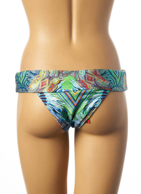 Bas de maillot de bain imprimé fantaisie culotte bleu 100% BRASIL femme