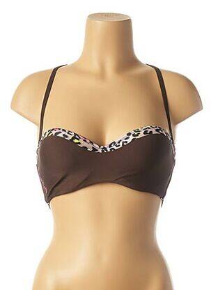 Haut de maillot de bain haut bandeau haut bandeau marron WATTS femme