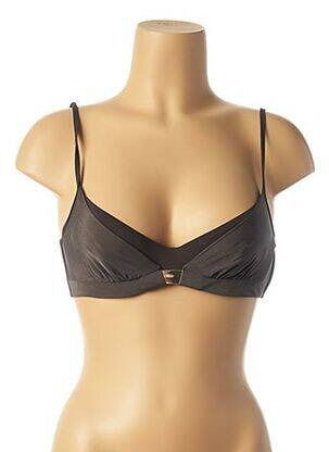 Haut de maillot de bain bretelles élastiquées marron ANDRES SARDA femme