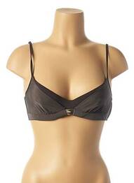 Haut de maillot de bain bretelles élastiquées marron ANDRES SARDA femme