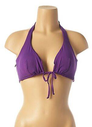 Haut de maillot de bain fermeture liens à nouer haut soutien-gorge avec mousse de rembourrage amovible violet RITRATTI femme